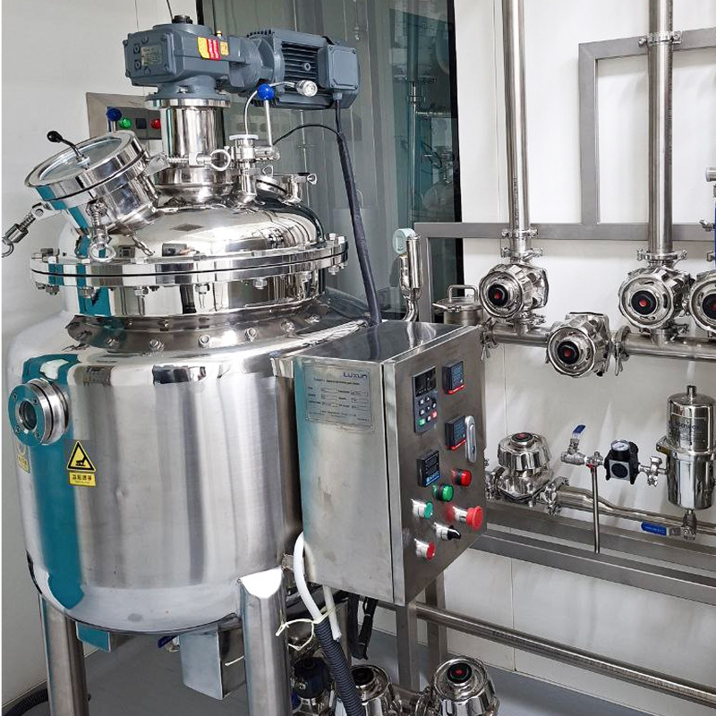 Mixing vessel and control panel